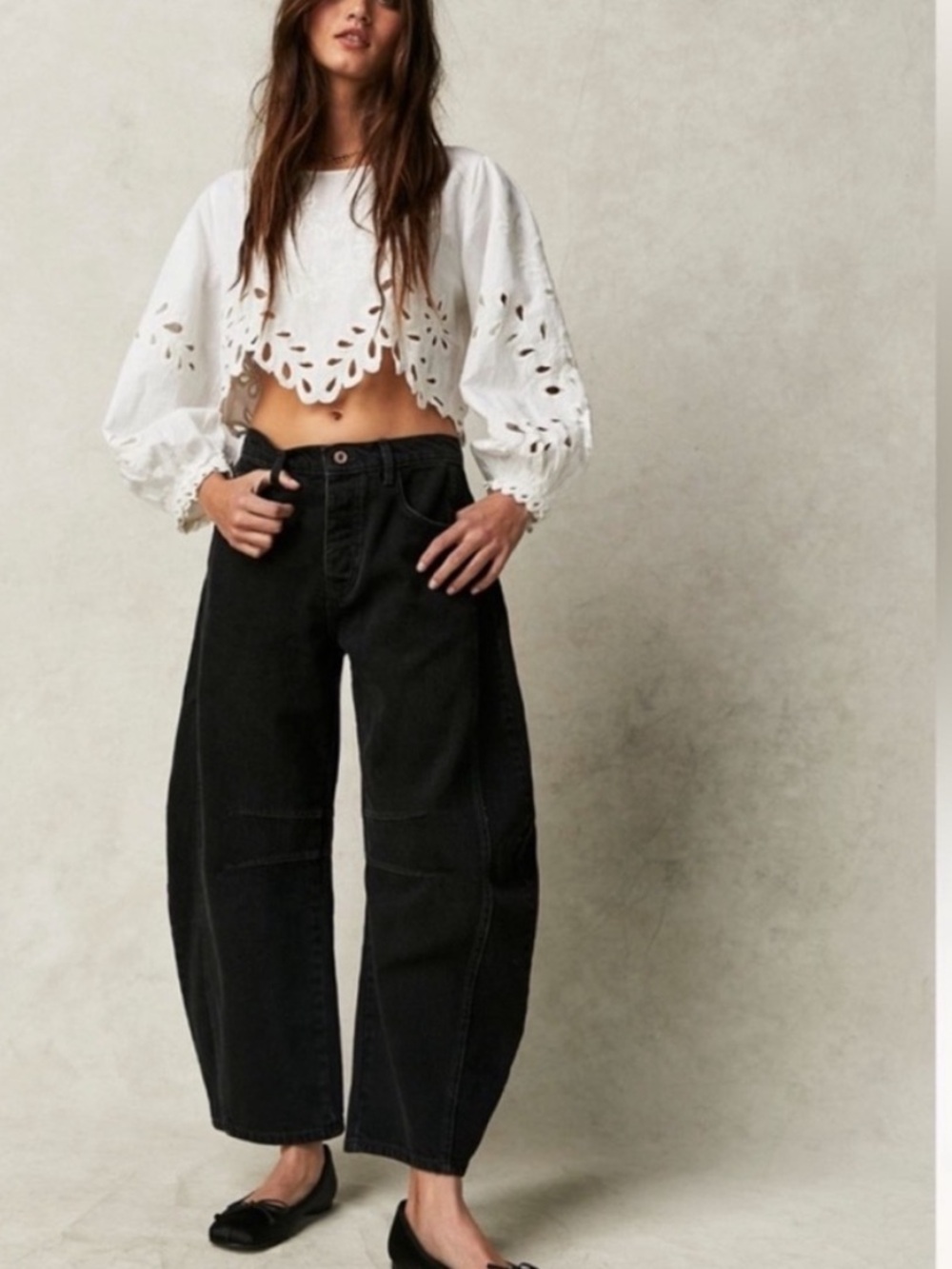 Free People Good Luck Mid Rise Barrel